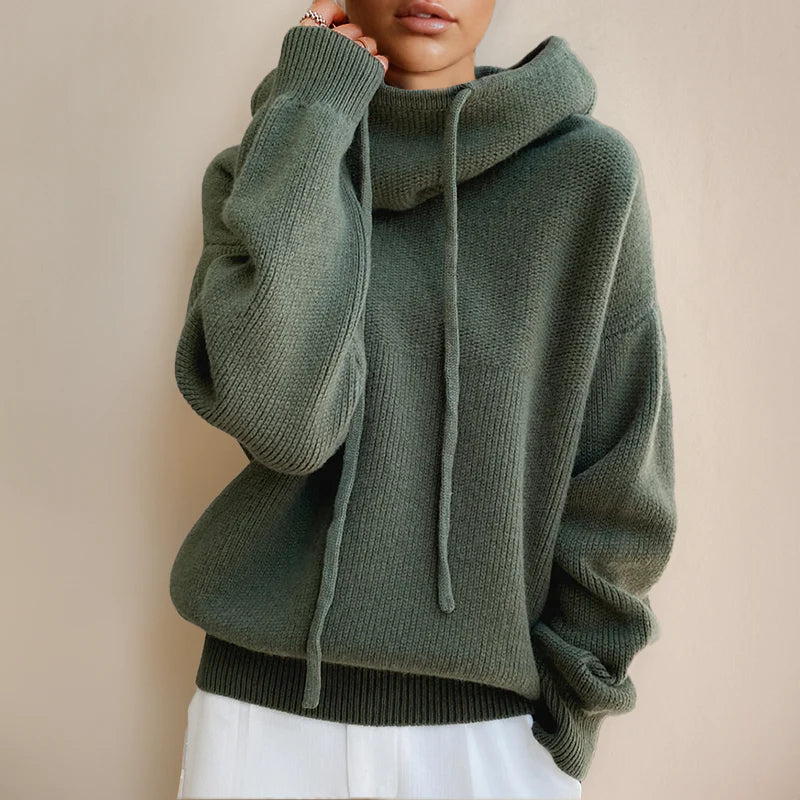 Różycki | Oversize Sweter z Wysokim Golfem