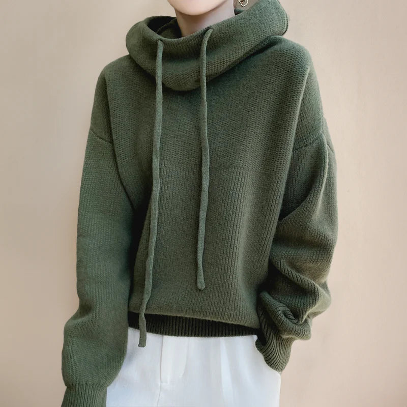 Różycki | Oversize Sweter z Wysokim Golfem