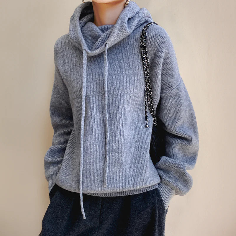 Różycki | Oversize Sweter z Wysokim Golfem